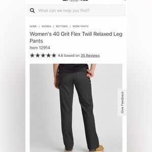 Duluth Trading Co. 40 Grit Flex Twill Relaxed Leg Pants
